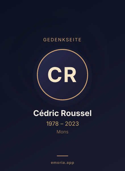 Gedenkportrait von Cédric Roussel
