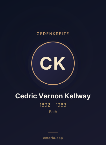 Gedenkportrait von Cedric Vernon Kellway