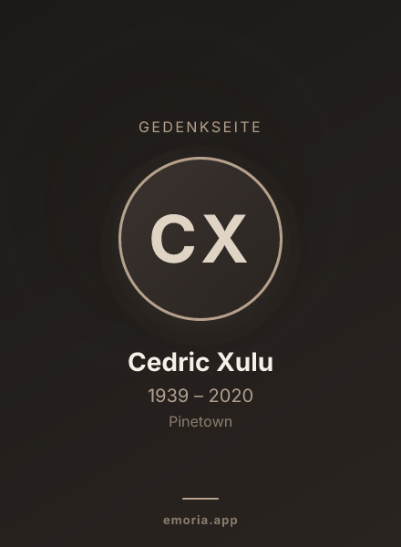 Gedenkportrait von Cedric Xulu