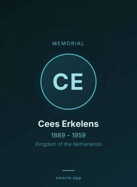 Memorial portrait of Cees Erkelens
