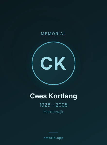 Memorial portrait of Cees Kortlang