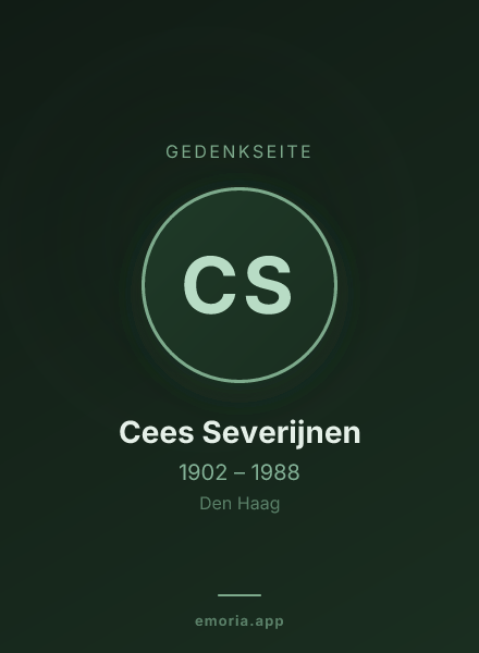 Gedenkportrait von Cees Severijnen