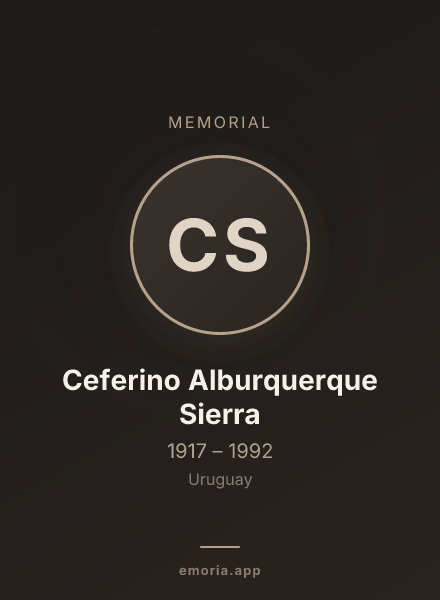 Memorial portrait of Ceferino Alburquerque Sierra