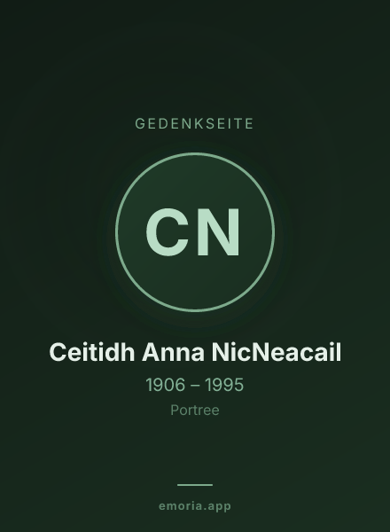 Gedenkportrait von Ceitidh Anna NicNeacail
