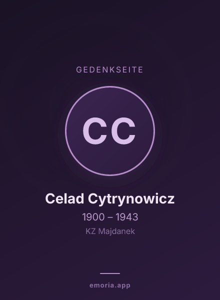 Gedenkportrait von Celad Cytrynowicz