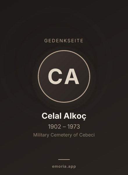 Gedenkportrait von Celal Alkoç