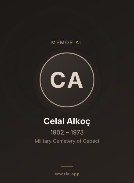 Memorial portrait of Celal Alkoç