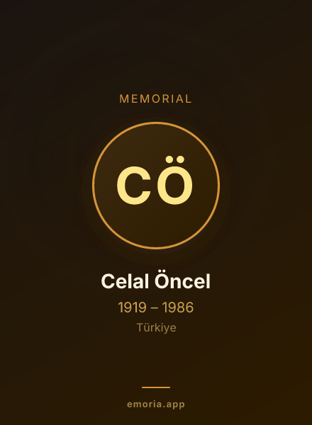 Memorial portrait of Celal Öncel