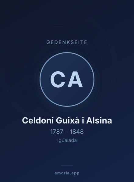 Gedenkportrait von Celdoni Guixà i Alsina