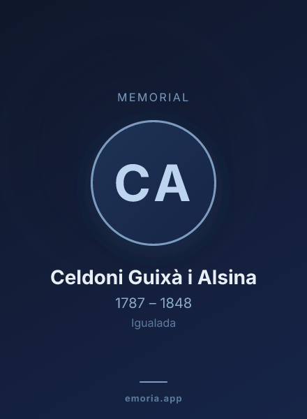 Memorial portrait of Celdoni Guixà i Alsina
