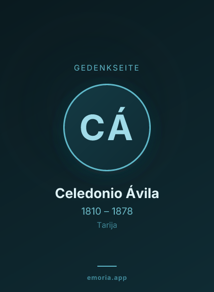 Gedenkportrait von Celedonio Ávila