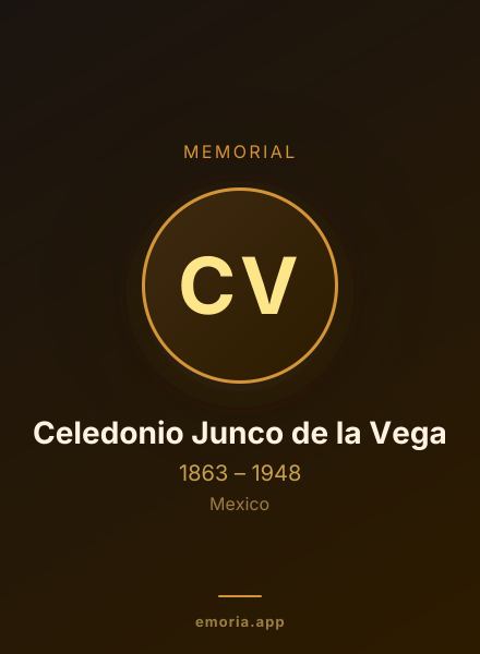 Memorial portrait of Celedonio Junco de la Vega