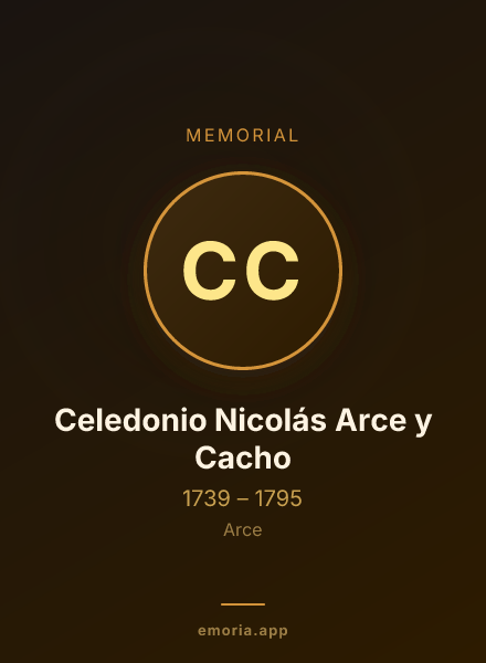 Memorial portrait of Celedonio Nicolás Arce y Cacho