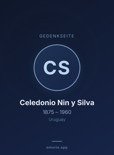 Gedenkportrait von Celedonio Nin y Silva