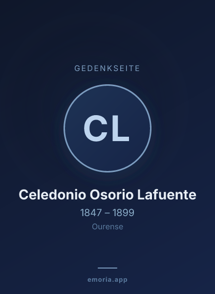 Gedenkportrait von Celedonio Osorio Lafuente
