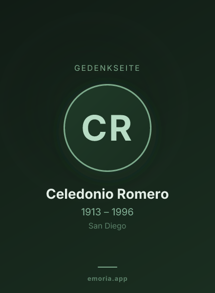Gedenkportrait von Celedonio Romero
