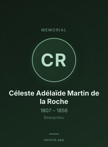 Memorial portrait of Céleste Adélaïde Martin de la Roche