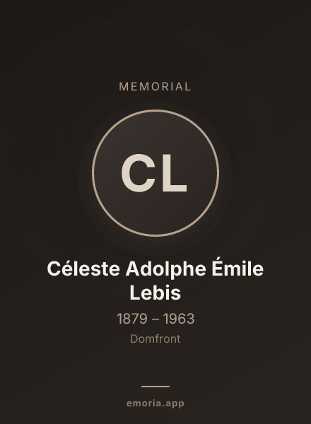 Memorial portrait of Céleste Adolphe Émile Lebis