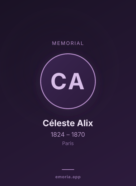 Memorial portrait of Céleste Alix