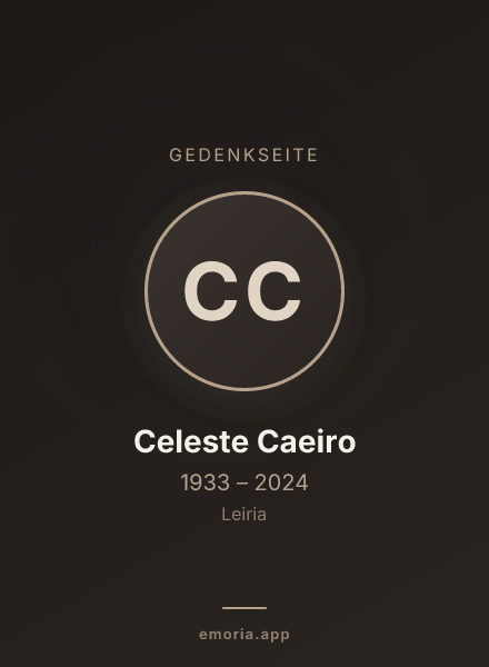 Gedenkportrait von Celeste Caeiro