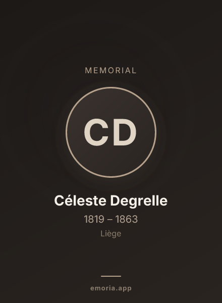 Memorial portrait of Céleste Degrelle
