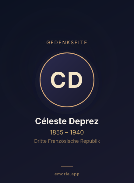 Gedenkportrait von Céleste Deprez