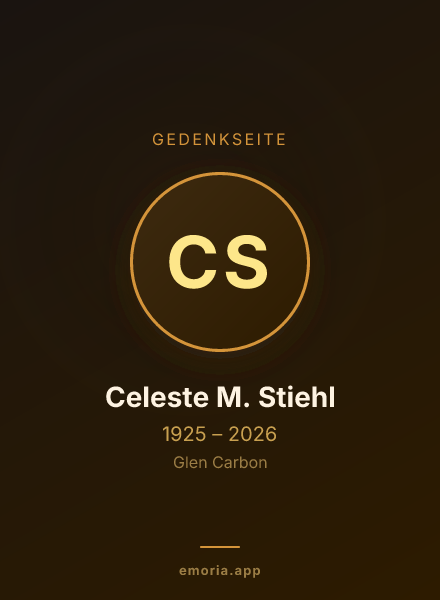 Gedenkportrait von Celeste M. Stiehl