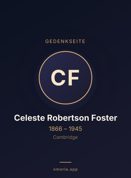 Gedenkportrait von Celeste Robertson Foster