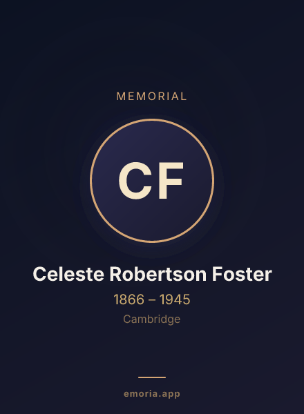 Memorial portrait of Celeste Robertson Foster