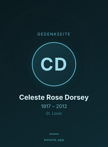 Gedenkportrait von Celeste Rose Dorsey
