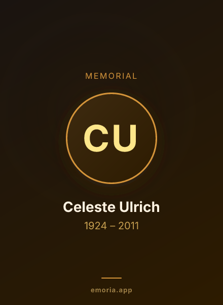 Memorial portrait of Celeste Ulrich