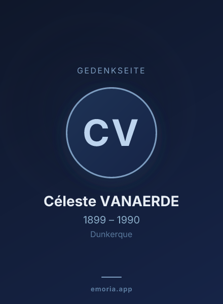 Gedenkportrait von Céleste VANAERDE