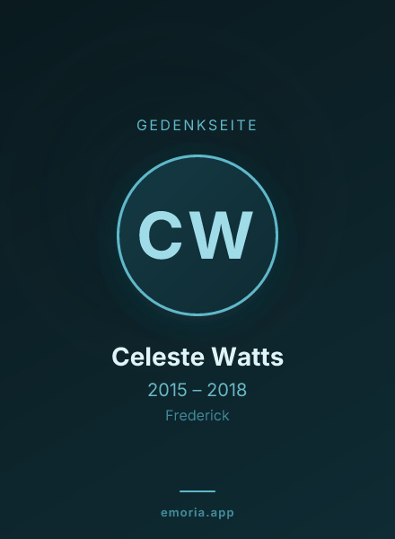 Gedenkportrait von Celeste Watts