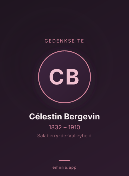 Gedenkportrait von Célestin Bergevin