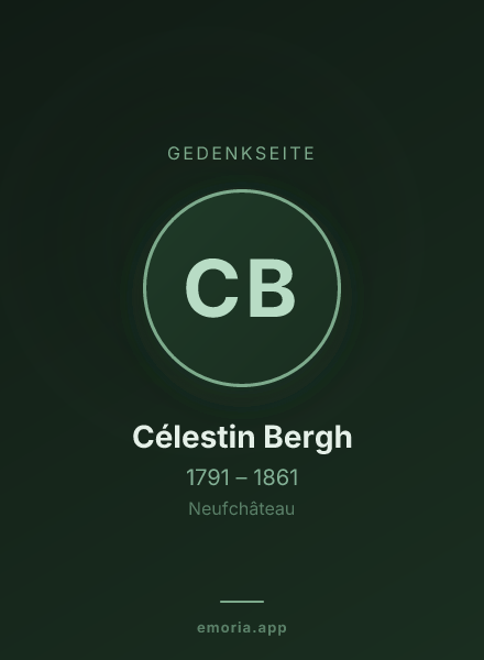 Gedenkportrait von Célestin Bergh