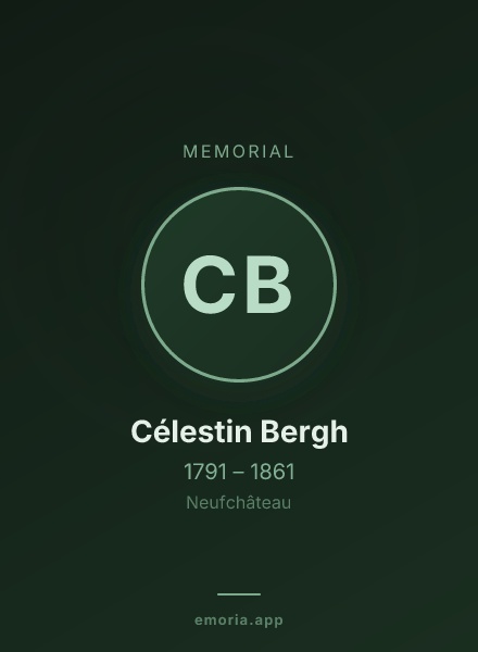 Memorial portrait of Célestin Bergh