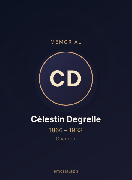 Memorial portrait of Célestin Degrelle