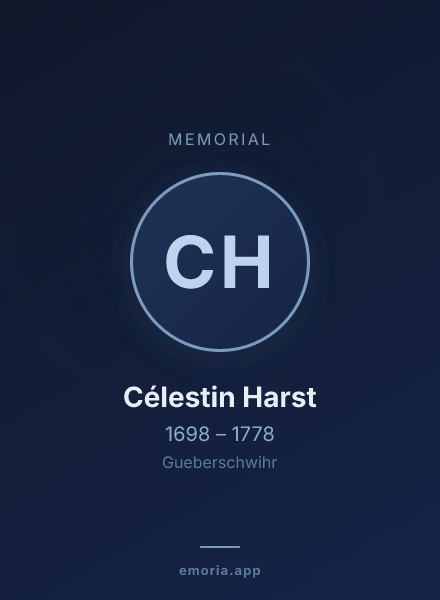 Memorial portrait of Célestin Harst
