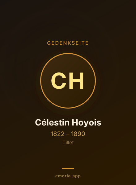 Gedenkportrait von Célestin Hoyois