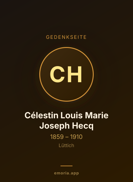 Gedenkportrait von Célestin Louis Marie Joseph Hecq