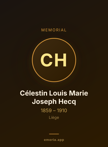 Memorial portrait of Célestin Louis Marie Joseph Hecq
