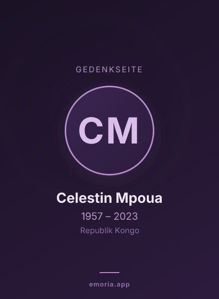 Gedenkportrait von Celestin Mpoua