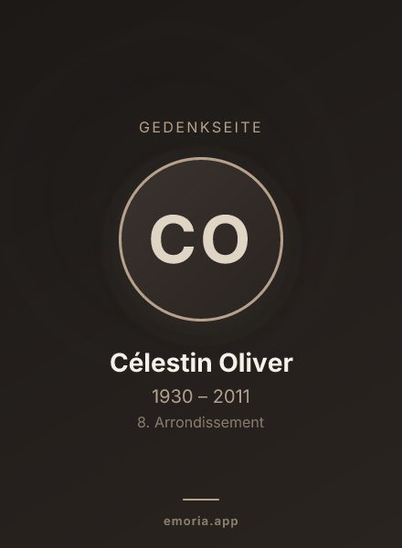 Gedenkportrait von Célestin Oliver