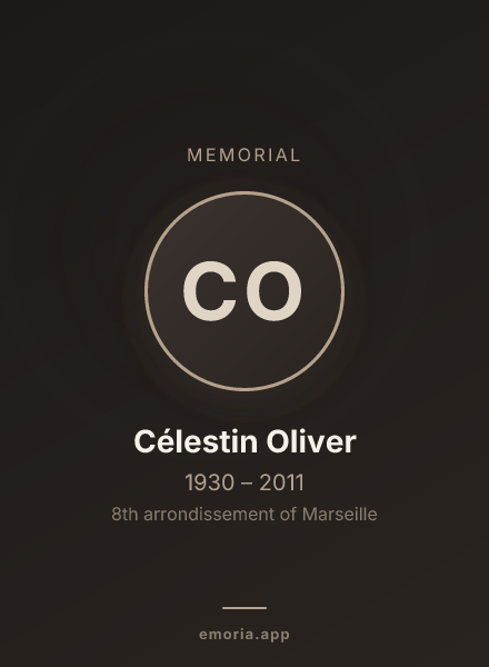 Memorial portrait of Célestin Oliver