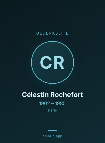 Gedenkportrait von Célestin Rochefort