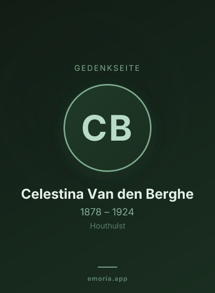 Gedenkportrait von Celestina Van den Berghe