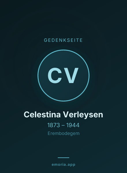 Gedenkportrait von Celestina Verleysen