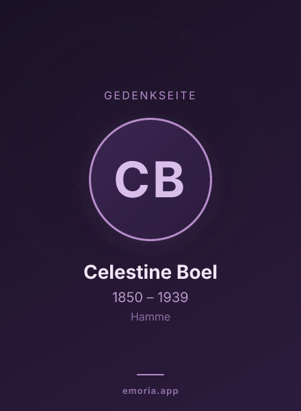 Gedenkportrait von Celestine Boel