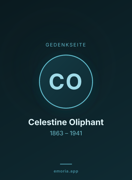 Gedenkportrait von Celestine Oliphant