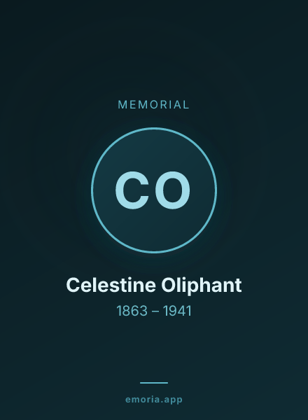 Memorial portrait of Celestine Oliphant